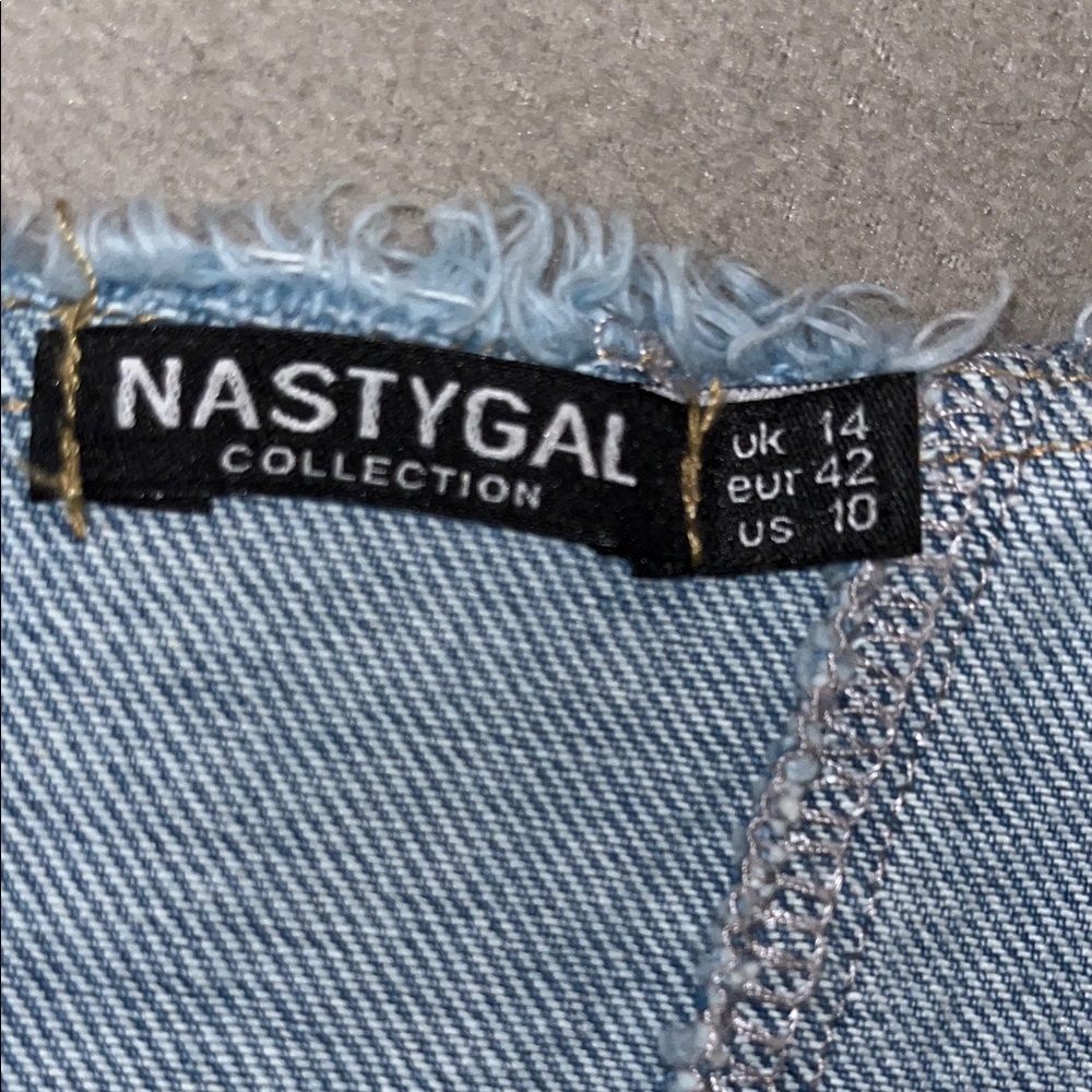 Nasty Gal Blue Denim Bustier Top - Picture 4 of 5
